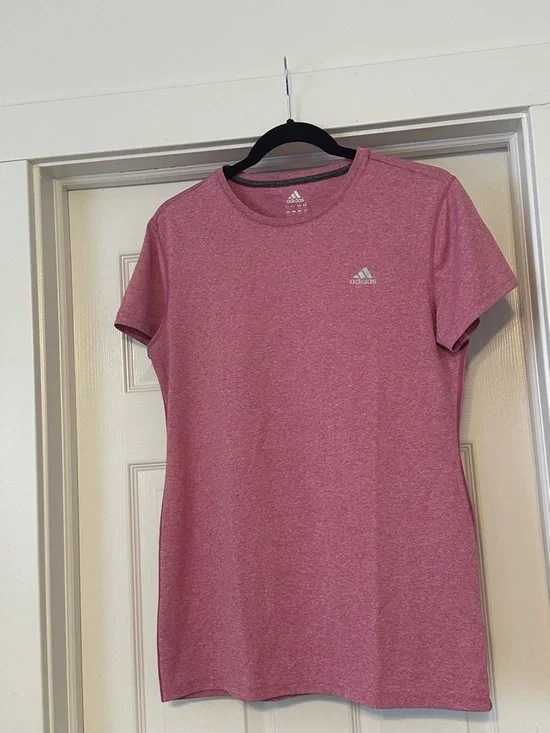 adidas Heather Pink Climacool Tee - Picture 4 of 5